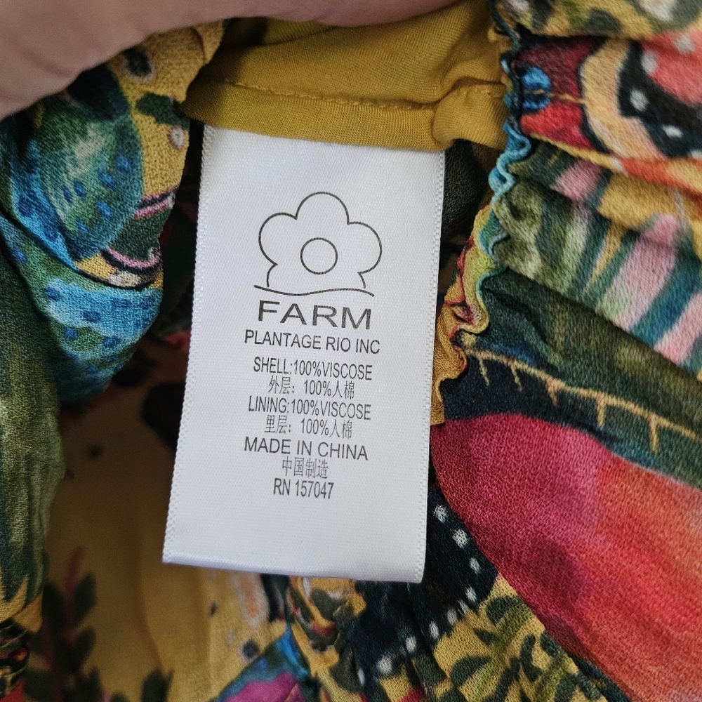 FARM Rio Multicolor Tropical Print Blouse - Picture 7 of 9